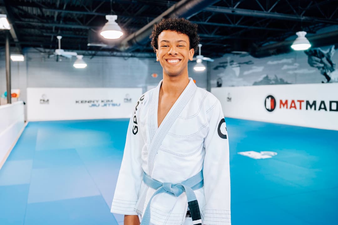 Brazilian Jiu Jitsu blue belt at Kenny Kim BJJ in Marietta GA